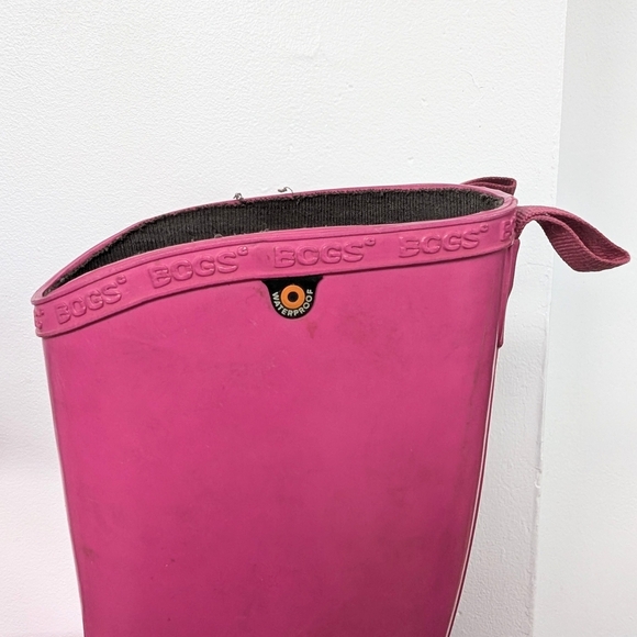 Bogs Kid Pink Rain Boots ~ Size 2 - Picture 3 of 8